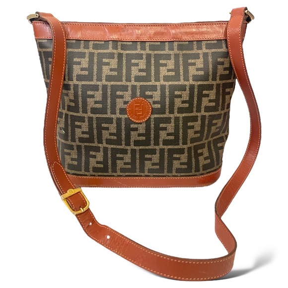 Fendi Black and Brown Logo Crossbody Bag - Picture 12 of 13